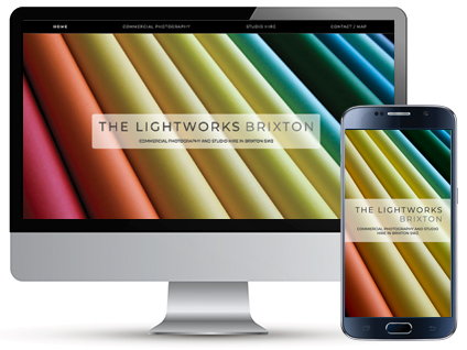 Desktop and mobile homepage for The Lightworks, a website designed by Red Balloon Web